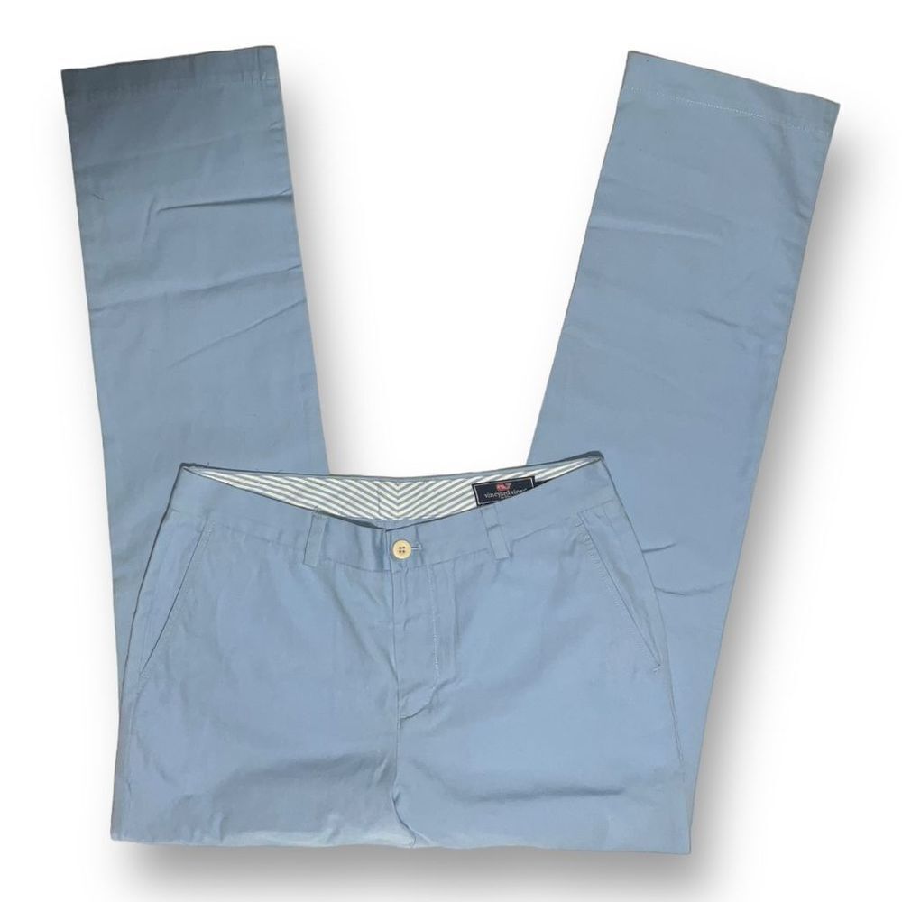 🔵‎ Vineyard Vines Men’s Blue Chino Pants 🐋 Size 32x34 Preppy Casual Style